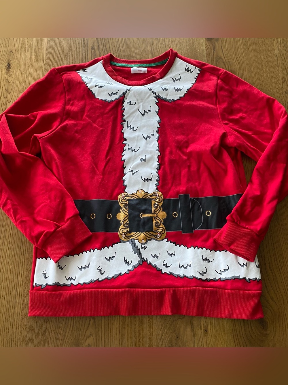 Red Santa Costume Sweatshirt- Large